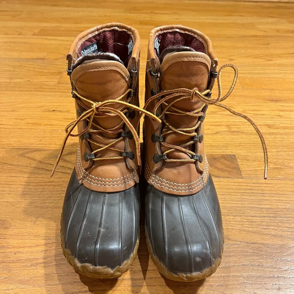 Vtg LL Bean Gore Tex Thinsulate Women’s Bean Boots Size 9 Leather USA Outdoor